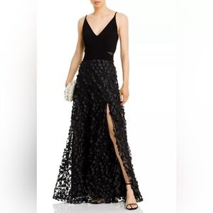 AQUA Bloomingdales Exclusive Floral Applique Gown-NWT-sz 16